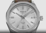 Buy Shop Tissot PRC 100 Solar Quartz Silver Dial Brown Leather Strap Watch for Men - T151.422.16.031.00 USA Online