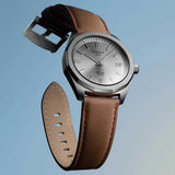 Buy Shop Tissot PRC 100 Solar Quartz Silver Dial Brown Leather Strap Watch for Men - T151.422.16.031.00 USA Online