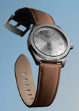 Buy Shop Tissot PRC 100 Solar Quartz Silver Dial Brown Leather Strap Watch for Men - T151.422.16.031.00 USA Online