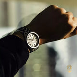 Tissot PRC 100 Solar Quartz Silver Dial Silver Steel Strap Watch for Men - T151.422.11.031.00