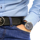 Buy Shop Tissot PRC 200 Chronograph Black Dial Black Leather Strap Watch For Men - T055.417.16.057.00 USA Online