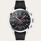 Buy Shop Tissot PRC 200 Chronograph Black Dial Black Rubber Strap Watch for Men - T114.417.17.057.00 USA Online
