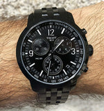 Buy Shop Tissot PRC 200 Chronograph Black Dial Black Steel Strap Watch For Men - T114.417.33.057.00 USA Online