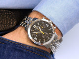 Buy Shop Tissot PRC 200 Chronograph Black Dial Silver Steel Strap Watch For Men - T055.417.11.057.00 USA Online