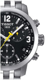 Buy Shop Tissot PRC 200 Chronograph Black Dial Silver Steel Strap Watch For Men - T055.417.11.057.00 USA Online