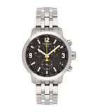Buy Shop Tissot PRC 200 Chronograph Black Dial Silver Steel Strap Watch For Men - T055.417.11.057.00 USA Online