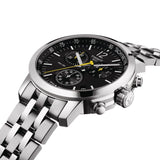 Buy Shop Tissot PRC 200 Chronograph Black Dial Silver Steel Strap Watch For Men - T114.417.11.057.00 USA Online
