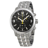 Buy Shop Tissot PRC 200 Chronograph Black Dial Silver Steel Strap Watch For Men - T114.417.11.057.00 USA Online