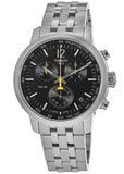 Buy Shop Tissot PRC 200 Chronograph Black Dial Silver Steel Strap Watch For Men - T114.417.11.057.00 USA Online
