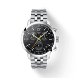 Buy Shop Tissot PRC 200 Chronograph Black Dial Silver Steel Strap Watch For Men - T114.417.11.057.00 USA Online