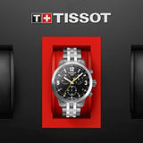 Buy Shop Tissot PRC 200 Chronograph Black Dial Stainless Steel Watch For Men - T0554171105700 USA Online