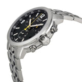 Buy Shop Tissot PRC 200 Chronograph Black Dial Stainless Steel Watch For Men - T0554171105700 USA Online