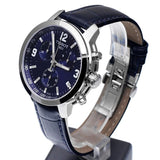 Buy Shop Tissot PRC 200 Chronograph Blue Dial Blue Leather Strap Watch For Men - T055.417.16.047.00 USA Online