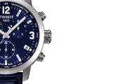 Buy Shop Tissot PRC 200 Chronograph Blue Dial Blue Leather Strap Watch For Men - T055.417.16.047.00 USA Online