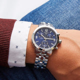 Buy Shop Tissot PRC 200 Chronograph Blue Dial Silver Steel Strap Watch For Men - T055.417.11.047.00 USA Online