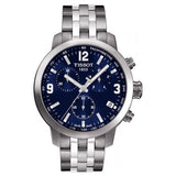 Buy Shop Tissot PRC 200 Chronograph Blue Dial Silver Steel Strap Watch For Men - T055.417.11.047.00 USA Online
