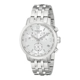 Buy Shop Tissot PRC 200 Chronograph Quartz Silver Dial Silver Steel Strap Watch For Men - T055.417.11.037.00 USA Online