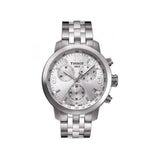 Buy Shop Tissot PRC 200 Chronograph Quartz Silver Dial Silver Steel Strap Watch For Men - T055.417.11.037.00 USA Online