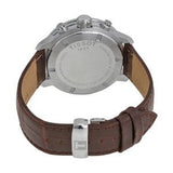 Buy Shop Tissot PRC 200 Chronograph Silver Dial Brown Leather Strap Watch For Men - T055.417.16.037.00 USA Online