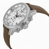 Buy Shop Tissot PRC 200 Chronograph Silver Dial Brown Leather Strap Watch For Men - T055.417.16.037.00 USA Online
