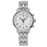 Buy Shop Tissot PRC 200 Chronograph White Dial Silver Steel Strap Watch For Men - T055.417.11.017.00 USA Online