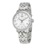 Buy Shop Tissot PRC 200 Chronograph White Dial Silver Steel Strap Watch For Men - T055.417.11.017.00 USA Online