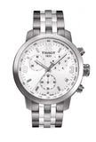 Buy Shop Tissot PRC 200 Chronograph White Dial Silver Steel Strap Watch For Men - T055.417.11.017.00 USA Online