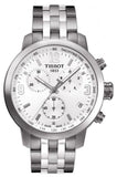 Buy Shop Tissot PRC 200 Chronograph White Dial Silver Steel Strap Watch For Men - T055.417.11.017.00 USA Online