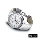 Buy Shop Tissot PRC 200 Chronograph White Dial White Leather Strap Watch For Men - T055.417.16.017.00 USA Online
