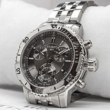 Buy Shop Tissot PRS 200 Grey Dial Chronograph Grey Dial Silver Steel Strap Watch For Men - T067.417.11.051.00 USA Online