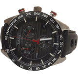 Buy Shop Tissot PRS 516 Chronograph Black Dial Black Leather Strap Watch For Men - T100.417.16.051.00 USA Online