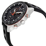 Buy Shop Tissot PRS 516 Chronograph Black Dial Black Leather Strap Watch For Men - T100.417.16.051.00 USA Online