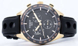 Buy Shop Tissot PRS 516 Chronograph Black Dial Black Leather Strap Watch For Men - T100.417.36.051.00 USA Online