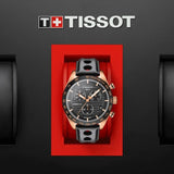 Buy Shop Tissot PRS 516 Chronograph Black Dial Black Leather Strap Watch For Men - T100.417.36.051.00 USA Online