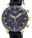 Buy Shop Tissot PRS 516 Chronograph Black Dial Black Leather Strap Watch For Men - T100.417.36.051.00 USA Online