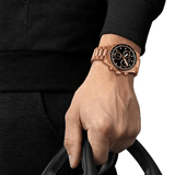 Buy Shop Tissot PRS 516 Chronograph Black Dial Rose Gold Steel Strap Watch for Men - T149.417.33.051.00 USA Online