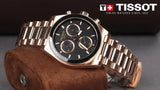 Buy Shop Tissot PRS 516 Chronograph Black Dial Rose Gold Steel Strap Watch for Men - T149.417.33.051.00 USA Online