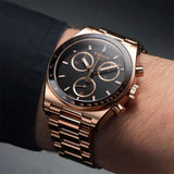 Buy Shop Tissot PRS 516 Chronograph Black Dial Rose Gold Steel Strap Watch for Men - T149.417.33.051.00 USA Online