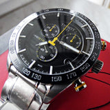 Buy Shop Tissot PRS 516 Chronograph Black Dial Silver Steel Strap Watch For Men - T100.417.11.051.00 USA Online