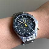 Buy Shop Tissot PRS 516 Chronograph Black Dial Silver Steel Strap Watch For Men - T100.417.11.051.00 USA Online