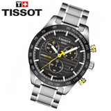 Buy Shop Tissot PRS 516 Chronograph Black Dial Silver Steel Strap Watch For Men - T100.417.11.051.00 USA Online