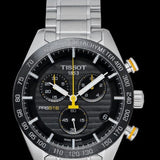 Buy Shop Tissot PRS 516 Chronograph Black Dial Silver Steel Strap Watch For Men - T100.417.11.051.00 USA Online