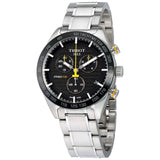 Buy Shop Tissot PRS 516 Chronograph Black Dial Silver Steel Strap Watch For Men - T100.417.11.051.00 USA Online