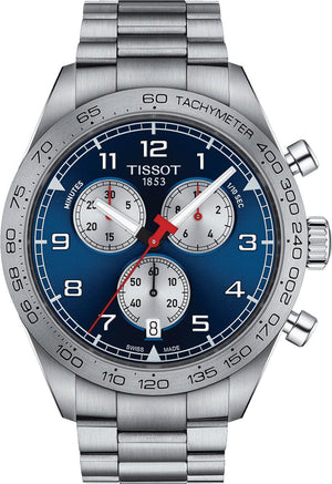 Buy Shop Tissot PRS 516 Chronograph Blue Dial Blue Steel Strap Watch for Men - T131.617.11.042.00 USA Online