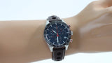 Buy Shop Tissot PRS 516 Chronograph Blue Dial Brown Leather Strap Watch For Men - T100.417.16.041.00 USA Online