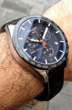 Buy Shop Tissot PRS 516 Chronograph Blue Dial Brown Leather Strap Watch For Men - T100.417.16.041.00 USA Online