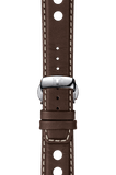 Buy Shop Tissot PRS 516 Chronograph Blue Dial Brown Leather Strap Watch For Men - T100.417.16.041.00 USA Online