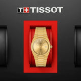 Buy Shop Tissot PRX 25mm Gold DIal Gold Steel Strap Watch for Women - T137.010.33.021.00 USA Online