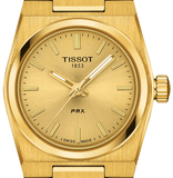 Buy Shop Tissot PRX 25mm Gold DIal Gold Steel Strap Watch for Women - T137.010.33.021.00 USA Online