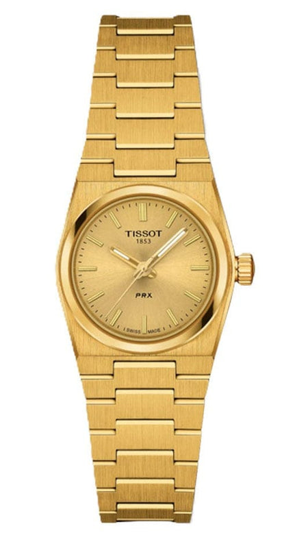 Buy Shop Tissot PRX 25mm Gold DIal Gold Steel Strap Watch for Women - T137.010.33.021.00 USA Online